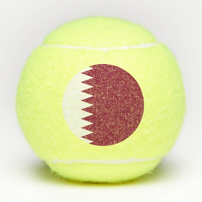 Balles De Tennis Drapeau du Qatar (Devant)