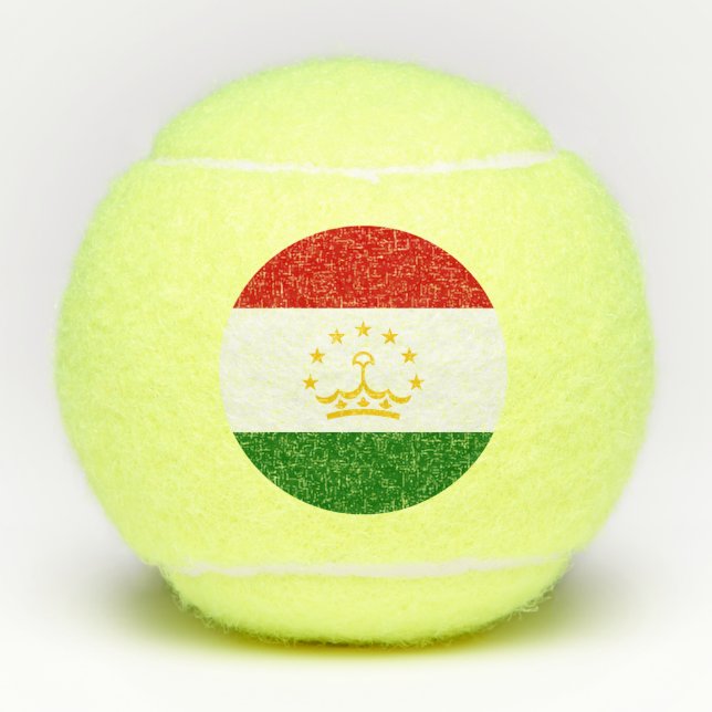 Balles De Tennis Drapeau du Tadjikistan (Devant)