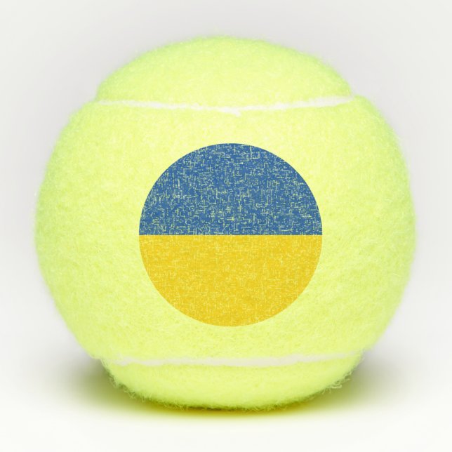 Balles De Tennis Drapeau d'Ukraine (Devant)
