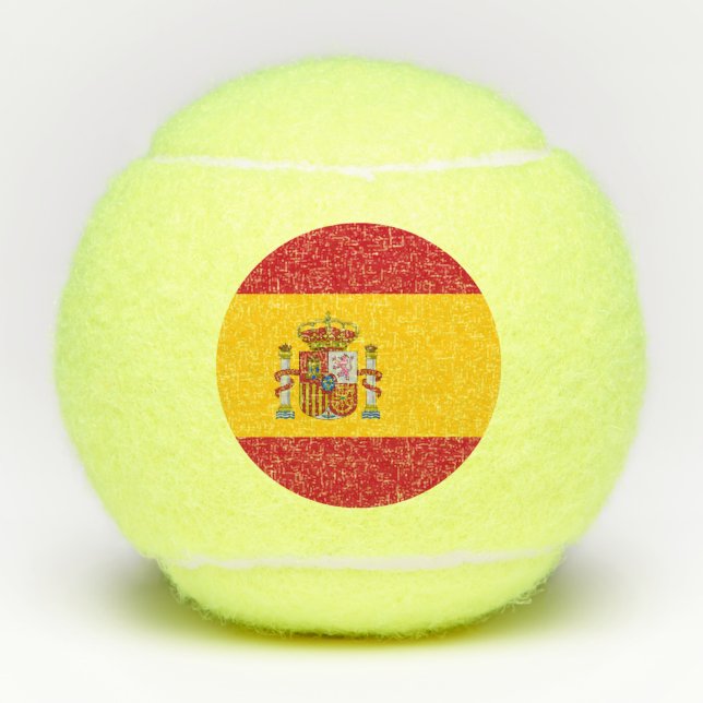 Balles De Tennis Drapeau Espagne (Devant)