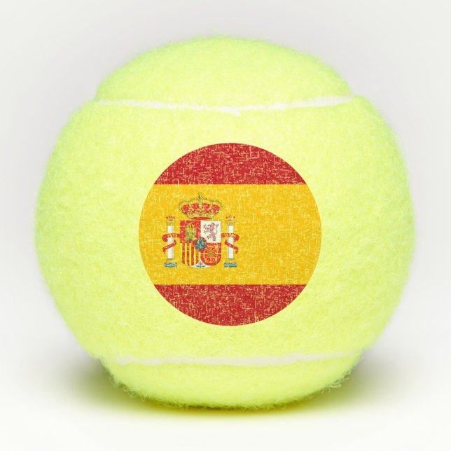 Balles De Tennis Drapeau espagnol (Devant)