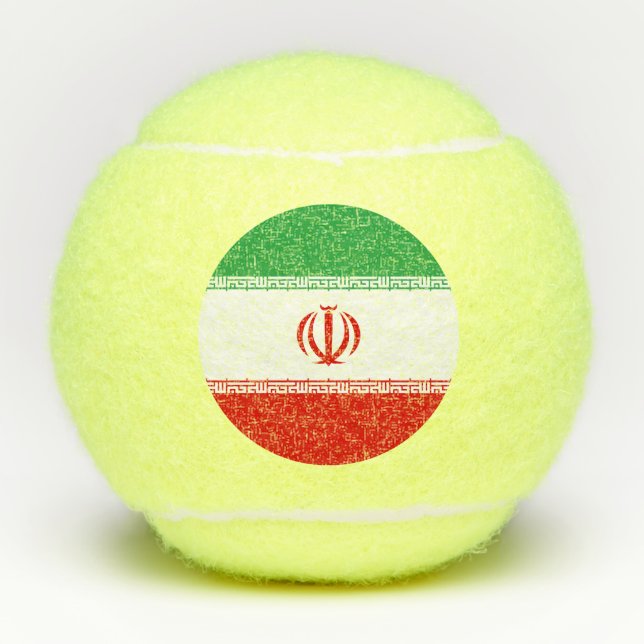 Balles De Tennis Drapeau Iran (Devant)
