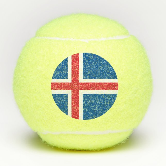 Balles De Tennis Drapeau Islande (Devant)