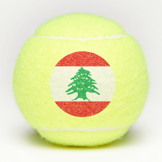 Balles De Tennis Drapeau libanais (Devant)