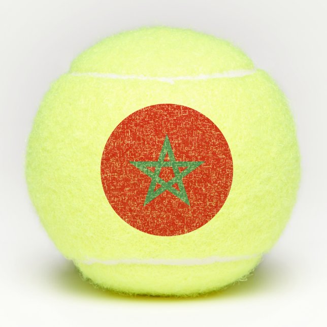 Balles De Tennis drapeau marocain (Devant)