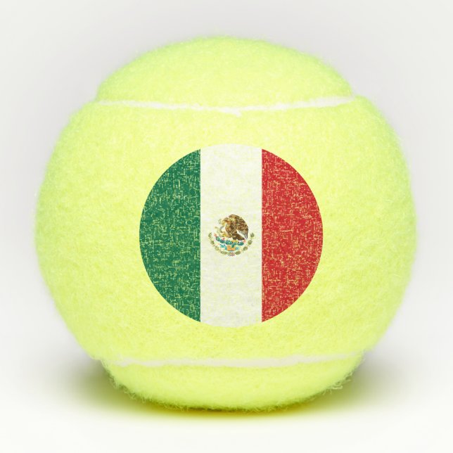 Balles De Tennis Drapeau Mexicain (Devant)
