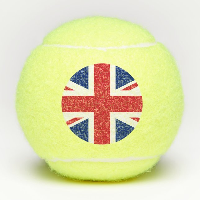 Balles De Tennis Drapeau Union Jack du Royaume-Uni (Devant)