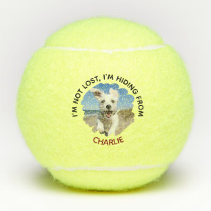 Balles De Tennis Drôle de « Je me cache de » nom de chien personnal