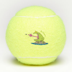 Balles De Tennis Drôle dessin animé de grenouille et mouche