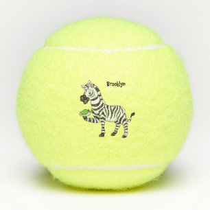 Balles De Tennis Drôle dessin animé zèbre