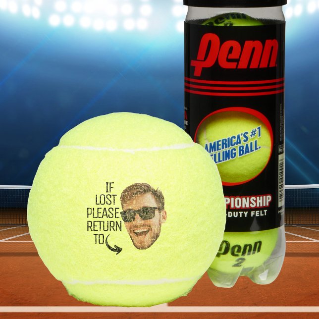 Balles De Tennis Drôle Si Perdu Retour Aux Hommes Face Photo (Funny If Lost Return To Men Face Photo Tennis Balls
)