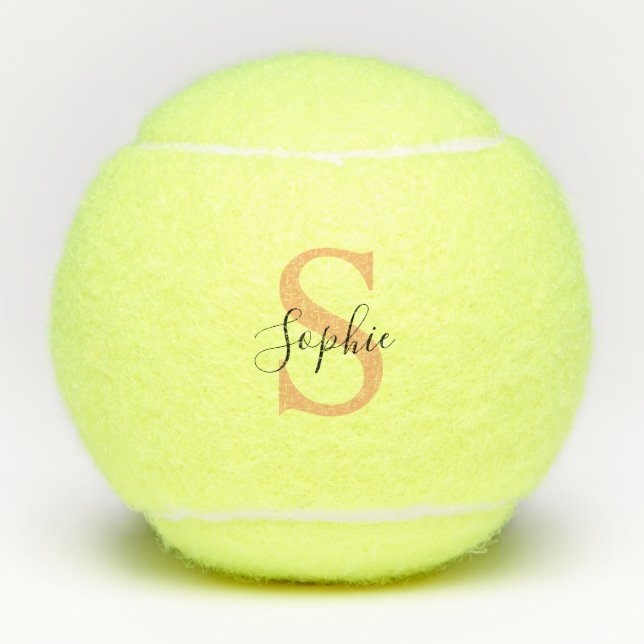 Balles De Tennis Elegant Script Custom Name Personalized Gift (Devant)