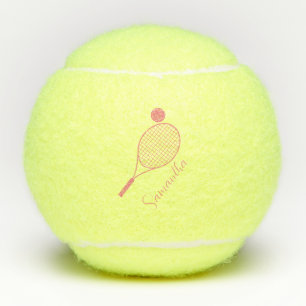 Balles De Tennis Élégant Script Jeux modernes Nom Personnalisé