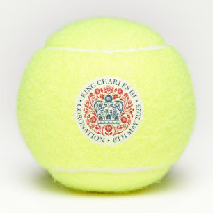 Balles De Tennis Emblème de couronnement du roi Charles III, souven