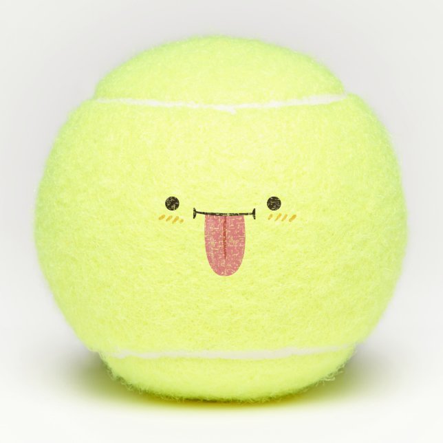 Balles De Tennis Emoji Kawaii Cute (Devant)