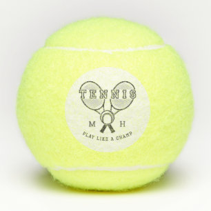 Balles De Tennis Ensemble de billes TENNIS monogramme personnalisé