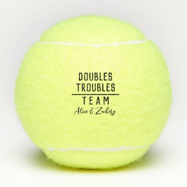 Balles De Tennis Équipe Doubles personnalisée (Devant)