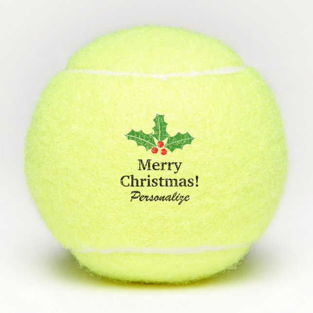 Balles de tennis faites sur commande de Noël avec (Devant)