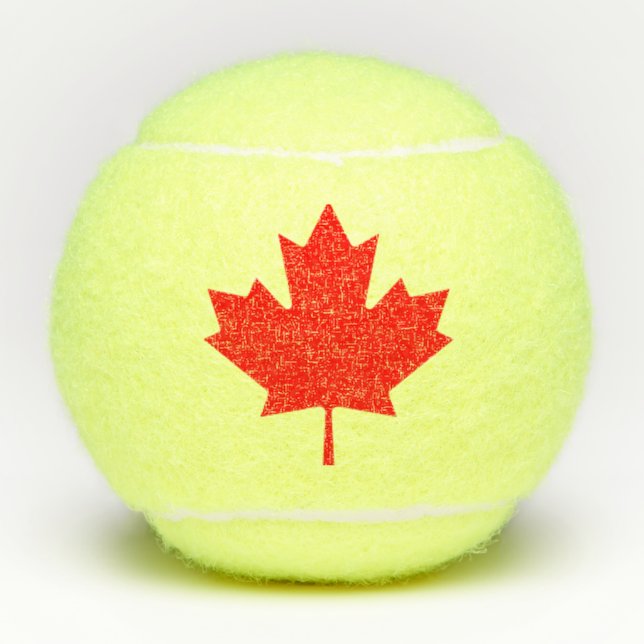 BALLES DE TENNIS FEUILLE D'ÉRABLE (Devant)