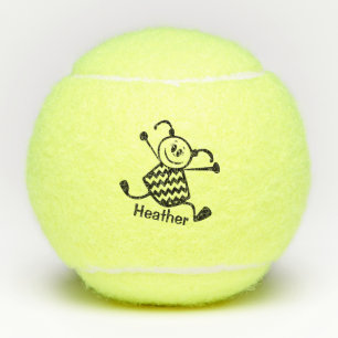 Balles De Tennis Figure de bâton mignon personnalisé