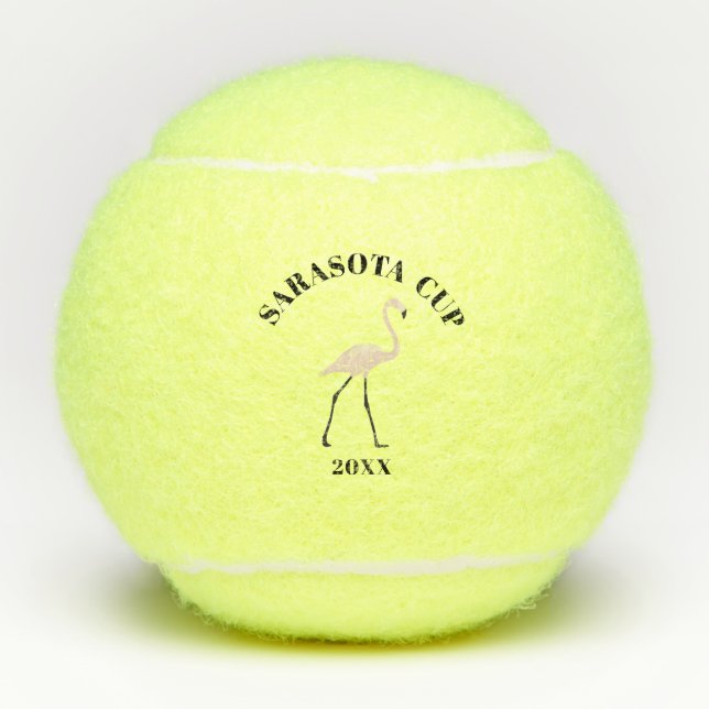 Balles De Tennis Flamant rose rose de l'événement d'équipe (Devant)