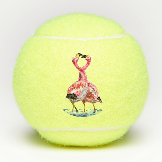 Balles de tennis Flamants roses (Devant)