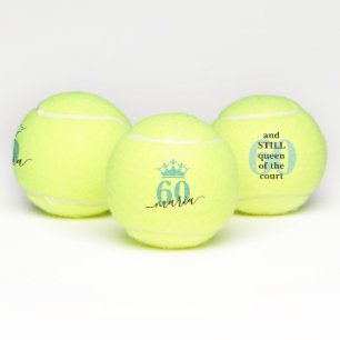 Balles De Tennis Funny 60e anniversaire Custom Queen of the Court