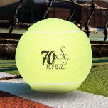 Balles De Tennis Funny 70 so what Motivational 70th Birthday<br><div class="desc">These tennis balls are perfect for someone celebrating 70th birthday. They come with a funny and motivational quote 70 so what,  and are perfect for a person with a sense of humor. Great as a funny birthday gift.</div>