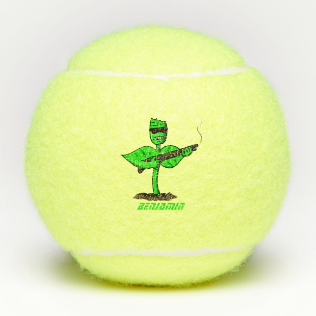 Balles De Tennis Germinator cyborg plante dessin humoristique (Devant)