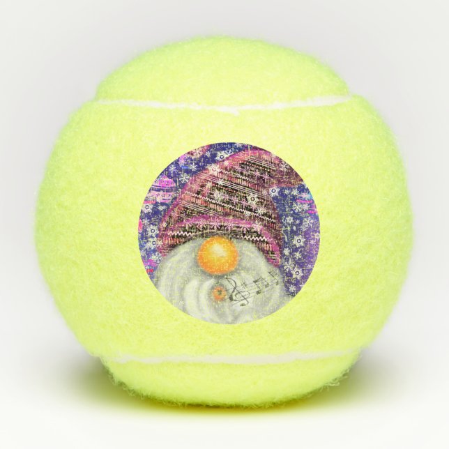 Balles de Tennis Gnome de Noël (Devant)