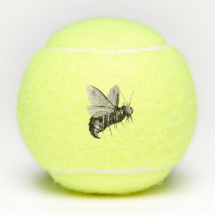 Balles De Tennis Gothique Noir Blanc Bee Crâne Crossbones sur les a