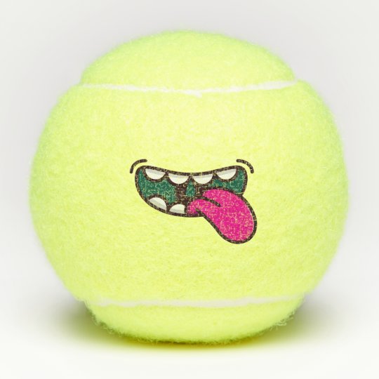 Balles De Tennis Grand Monstre Drôle De Bouche