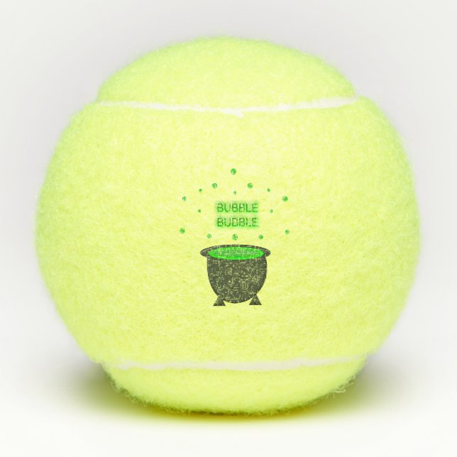 Balles De Tennis Halloween Cauldron et Bubbling Green Brew (Devant)