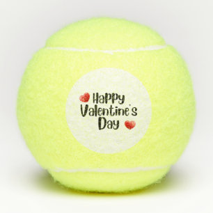 Balles De Tennis Heureuse Sainte-Valentin de tennis avec amour pour