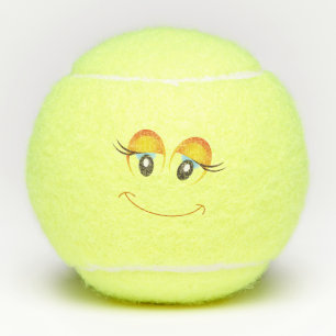 Balles de tennis heureuses