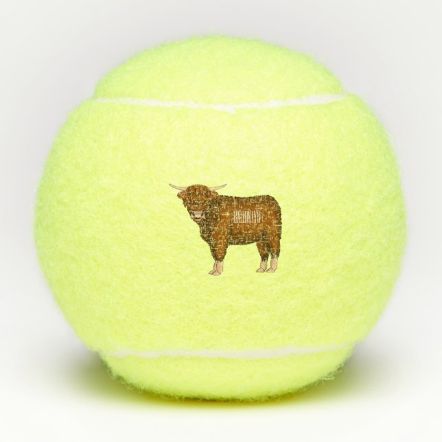 Balles De Tennis Highland cow (Devant)