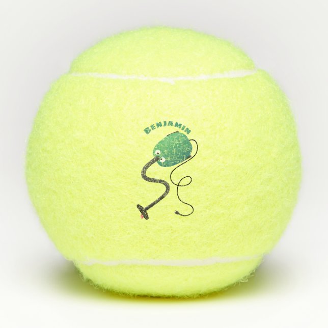 Balles De Tennis Humour de dessin animé de l'aspirateur mignon (Devant)