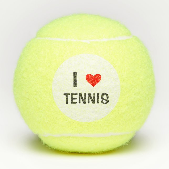Balles De Tennis I Love Tennis Red Heart Sports (Devant)