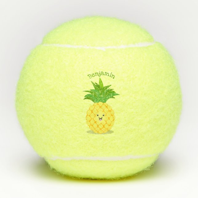 Balles De Tennis Illustration d'ananas mignon (Devant)