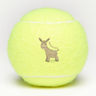 Balles De Tennis Illustration d'âne miniature joyeux