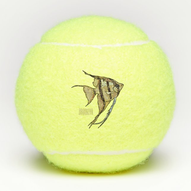 Balles De Tennis Illustration d'angelfish (Devant)