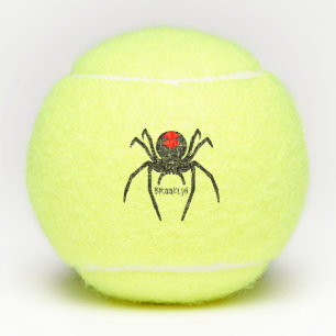Balles De Tennis Illustration d'araignée noire effrayante