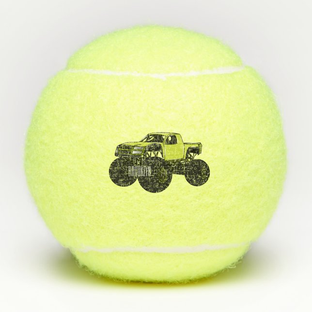 Balles De Tennis Illustration de camion monstre (Devant)