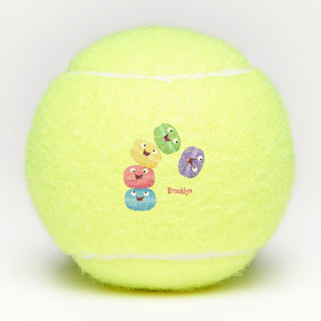 Balles De Tennis Illustration de caricature de macarons marrant mig (Devant)
