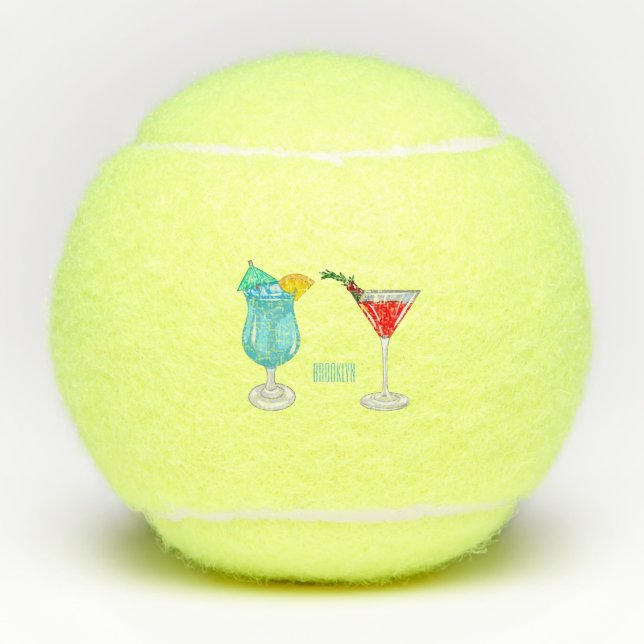 Balles De Tennis Illustration de cocktail (Devant)