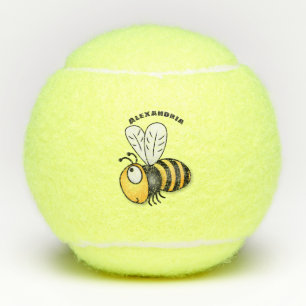 Balles De Tennis Illustration de dessin animé d'abeilles joyeux