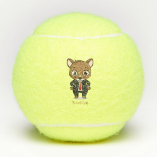 Balles De Tennis Illustration de dessin animé de rat mignon