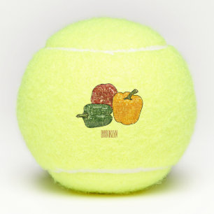 Balles De Tennis Illustration de dessin de Capsicum