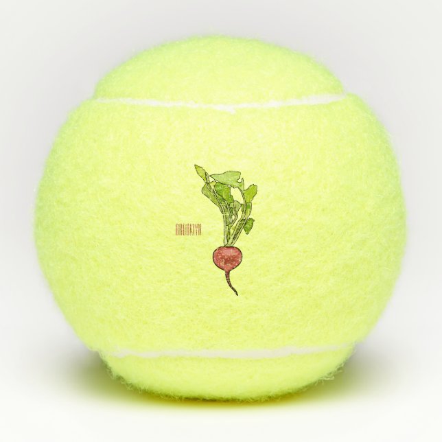 Balles De Tennis Illustration de dessin Radish (Devant)