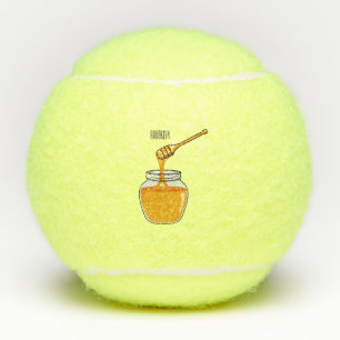 Balles De Tennis Illustration de dessin sur le miel